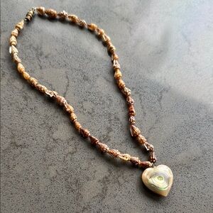Heart Pendant Beaded Necklace